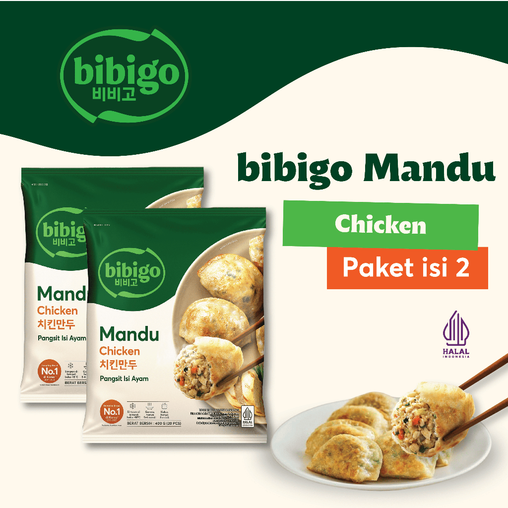 

Twinpack - bibigo Mandu Chicken 400 Gram