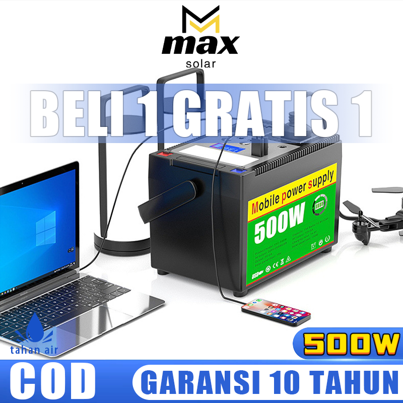 Pembangkit Listrik Tenaga Surya Portabel 220V 100W/300W/500 watt 30A Generator Pengisi Daya Tenaga S