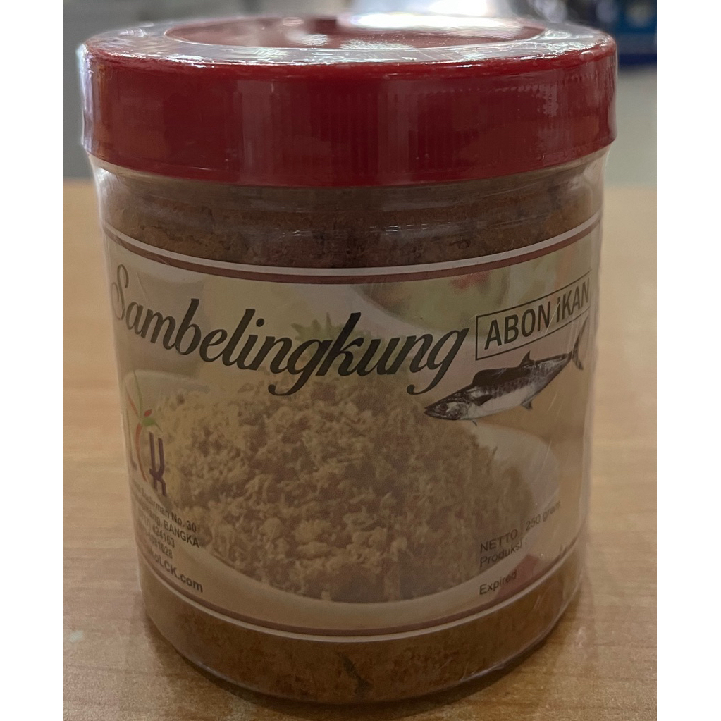 

Sambellingkung atau abon ikan tenggiri asli wadah toples plastik