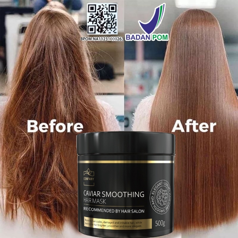 BPOM Hair mask Keratin Masker rambut Masker rambut keratin 500ML Hair treatment Untuk Rambut Rusak D