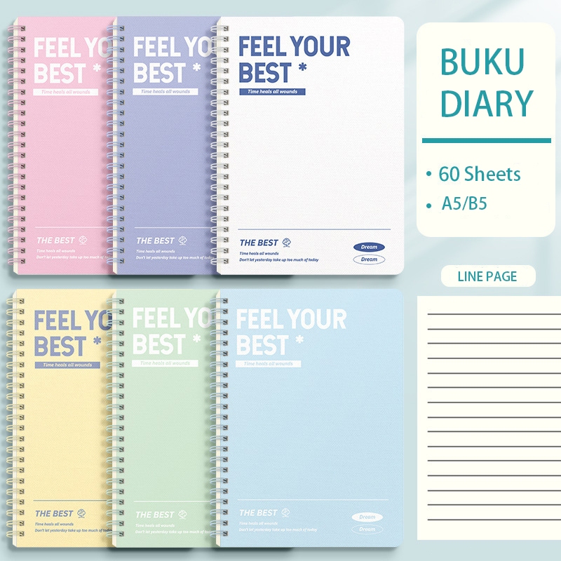 

A5 B5 Buku Catatan Notebook Spiral Notebook Buku Journal Book Jurnal Notebook Warna Pastel Minimalis
