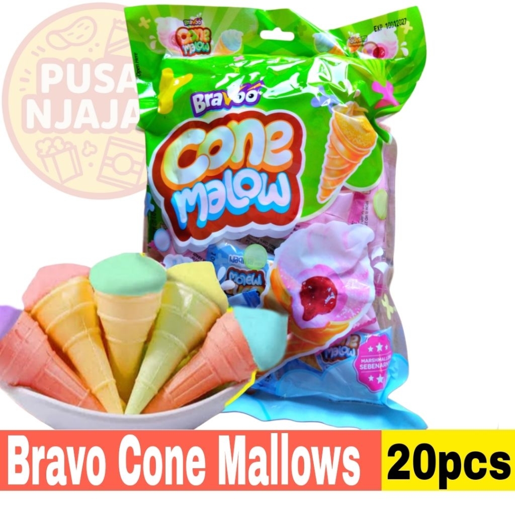 

Bravoo Cone MarshMallows Bag isi 20pcs