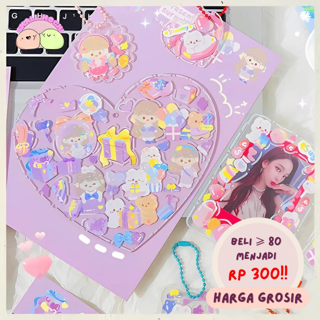 

1 LEMBAR Stiker Decor Gantungan Acrylic Case Holder Notebook Laptop Casing Hp Botol Minum SD11