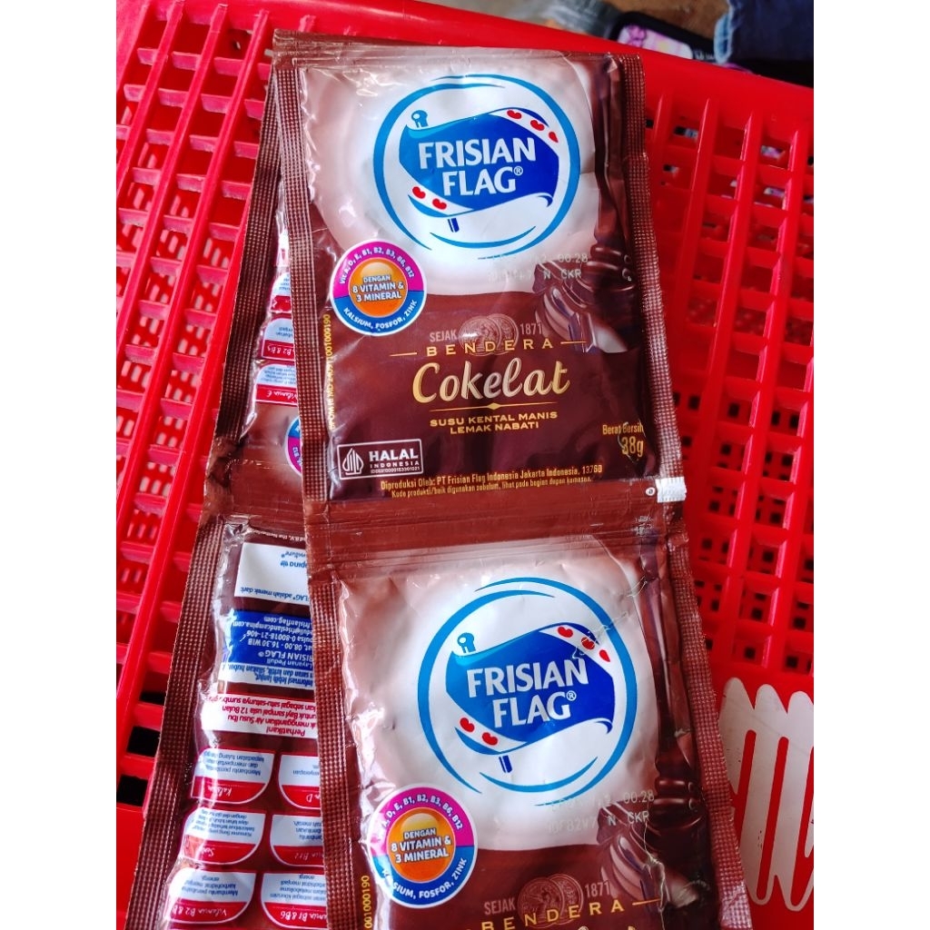 

Frisian flag susu kental manis renceng isi 6 sachet (Coklat)