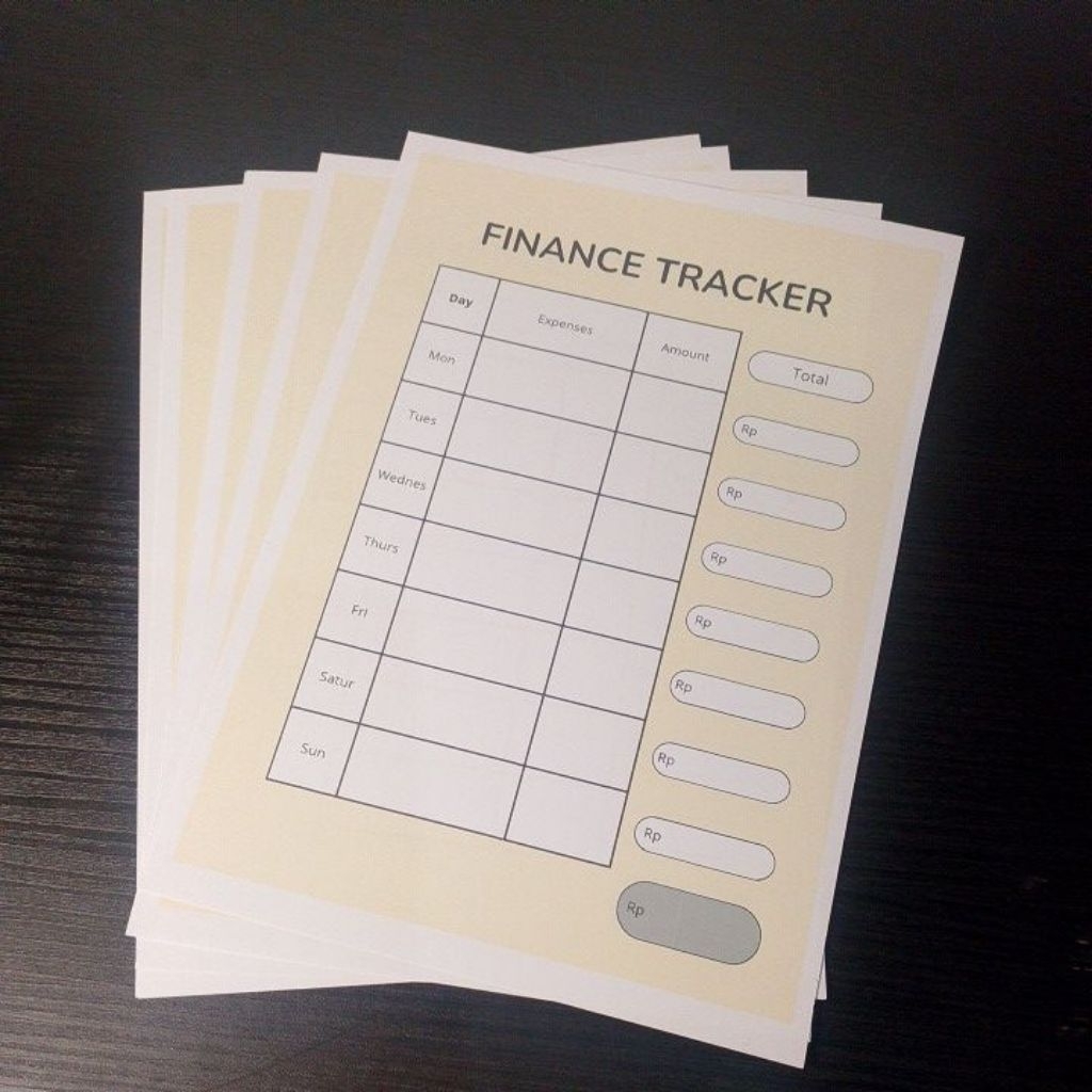 

Finance Tracker Lembaran A5