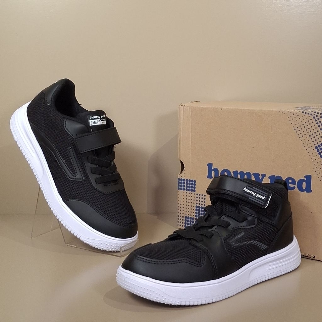 Sepatu Sneakers Sekolah Anak HOMYPED Hogan Series Hitam size 34/36