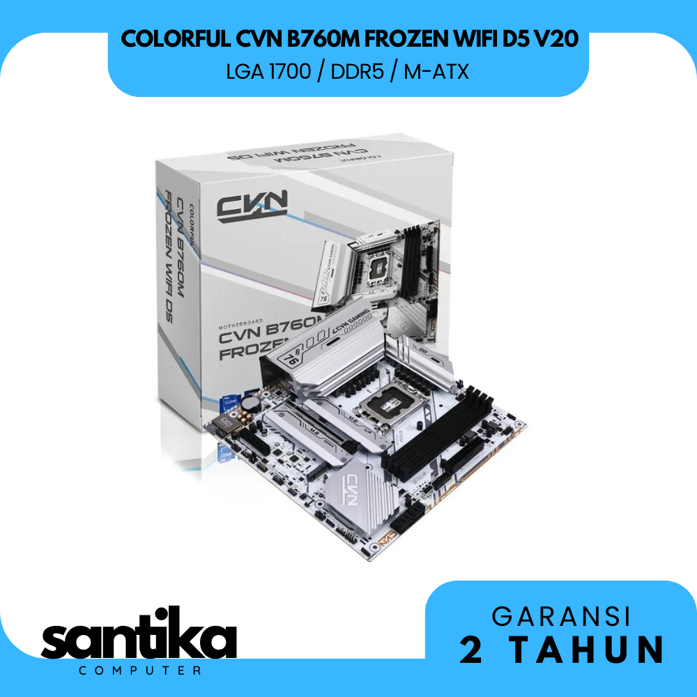COLORFUL CVN B760M FROZEN WIFI D5 V20 MOTHERBOARD DDR5 LGA 1700 M-ATX