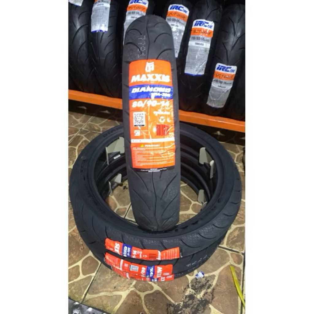 BAN LUAR MAXXIS DIAMOND 80/90-14 TUBELESS. BAN DEPAN VARIO, BEAT, DLL.