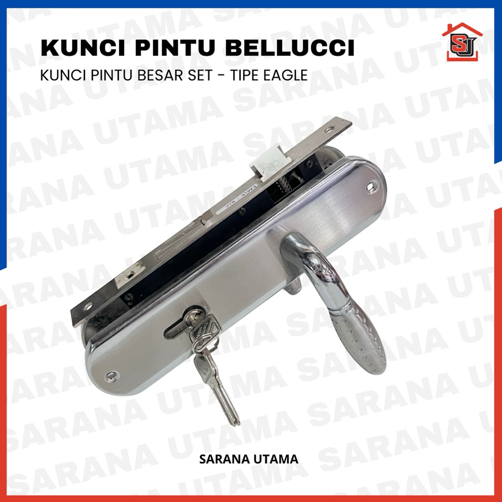 Kunci Pintu Rumah Besar Stainless Bellucci - Tipe Eagle