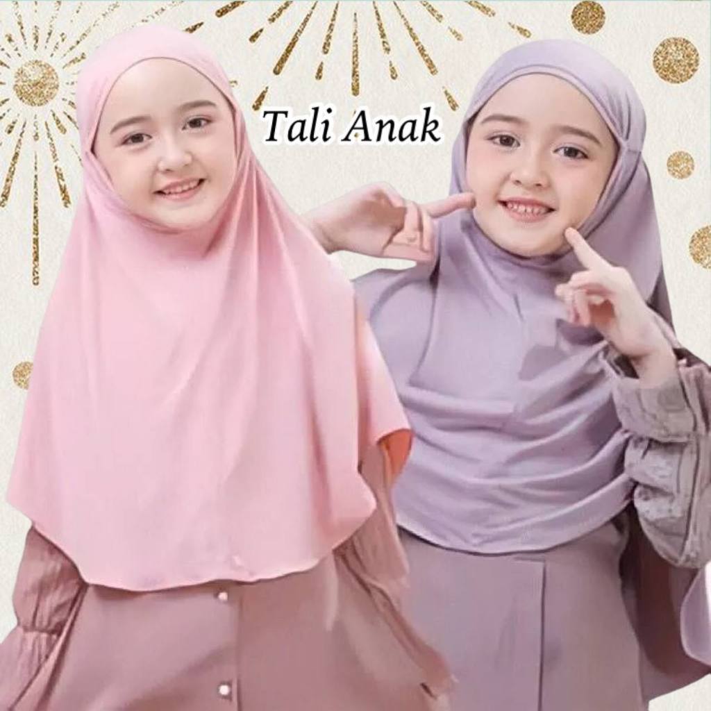 BERGO TALI ANAK BAHAN JERSEY/KERUDUNG ANAK JERSEY TALI