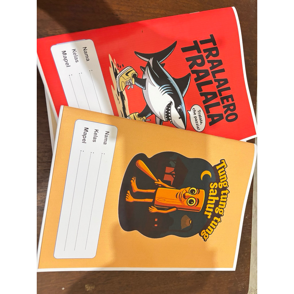 

bisa castem Notebook Anomali Italian Brainrot Karakter Viral Buku Spiral Anomali Tung Tung Tung Sahur Ballerina Cappucina