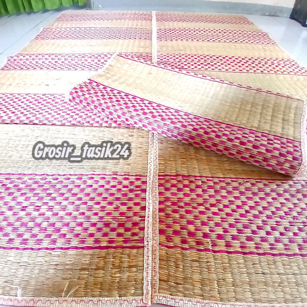 tikar lipat anyam mendong 150x200 Cm tiker tenun tradisional asli tasikmalay