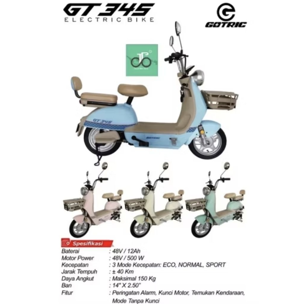 Sepeda Listrik Gotric GT345 Terbaru