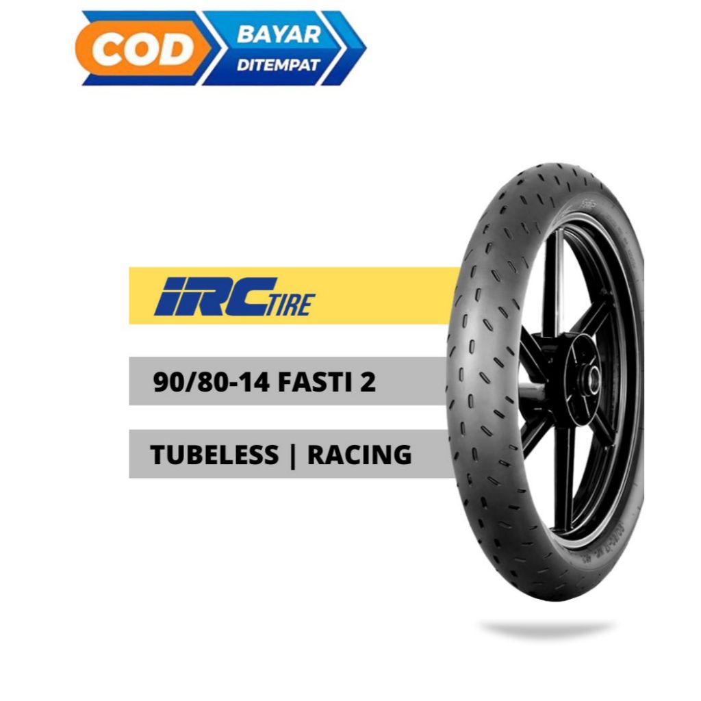 Ban IRC fasti 2 90/80 ring 14 untuk semua motor matic