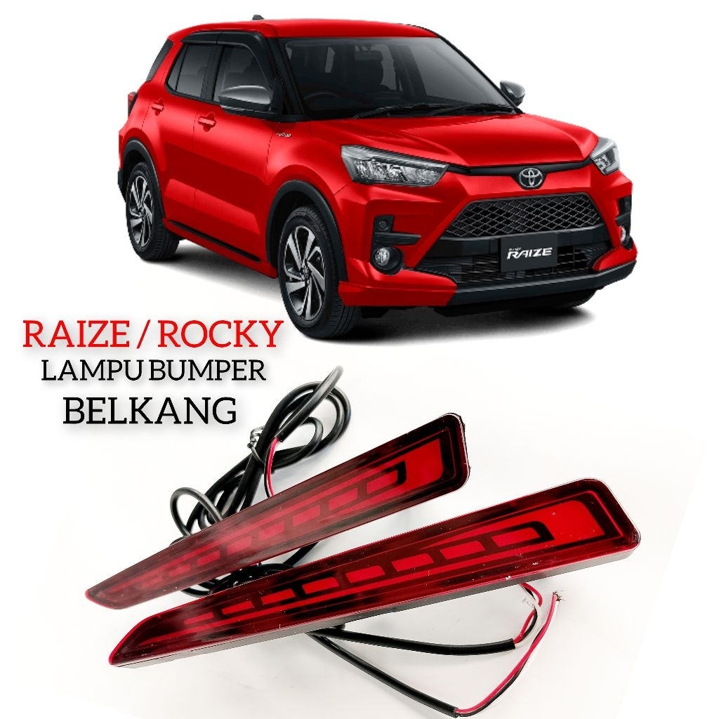 Lampu Reflector Lampu Mata Kucing Bumper Mobil Raize Rocky