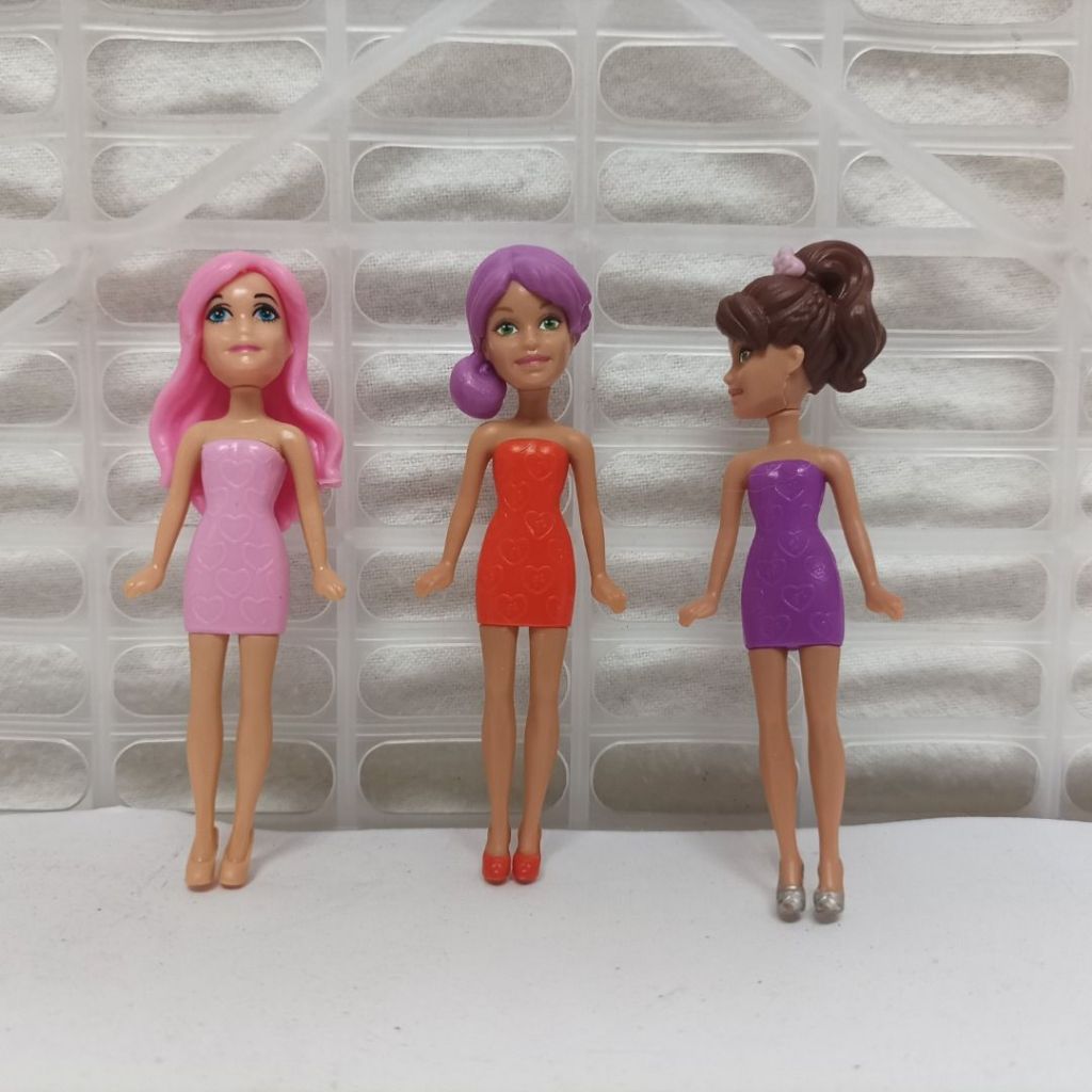 Mattel Barbie Mini Figure Original - 3 Pcs