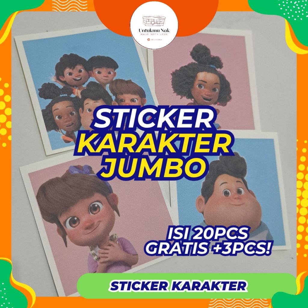 

Sticker Karakter Film Jumbo | Stiker Karakter ISI 20PCS