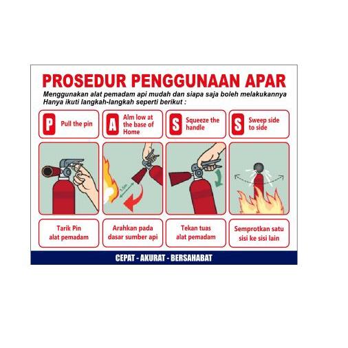 

SING STICKER LABEL K3 RAMBU CARA PENGGUNAAN APAR 15 X 20CM PEMADAM API / Sticker Apar Pemadam Api