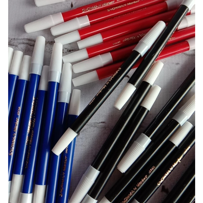 

Spidol Snowman Marker Kecil Permanent Hitam Merah Biru