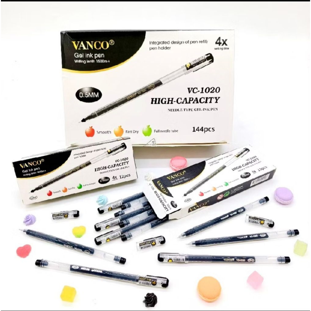 

Pulpen gel VC-1020 VANCO/ Gel pen/ Pena/ Pen Gel murah hitam