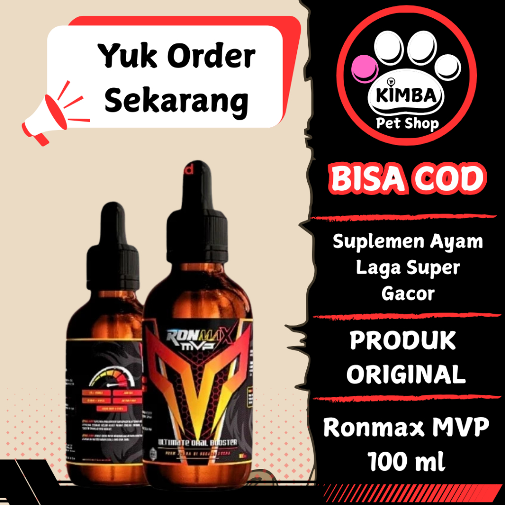 RONMAX MVP 100 ML - DOPING AYAM ADUAN BIAR GANAS KAMLANG GANAS GOLD VIP Booster Stamina Ayam Laga