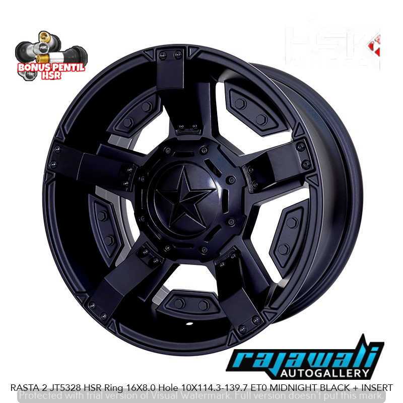 velg original hsr  rasta 3 ring 16x8 h10x114,3/139,7 cocok di mobil terios rush xpander crv hrv  jim