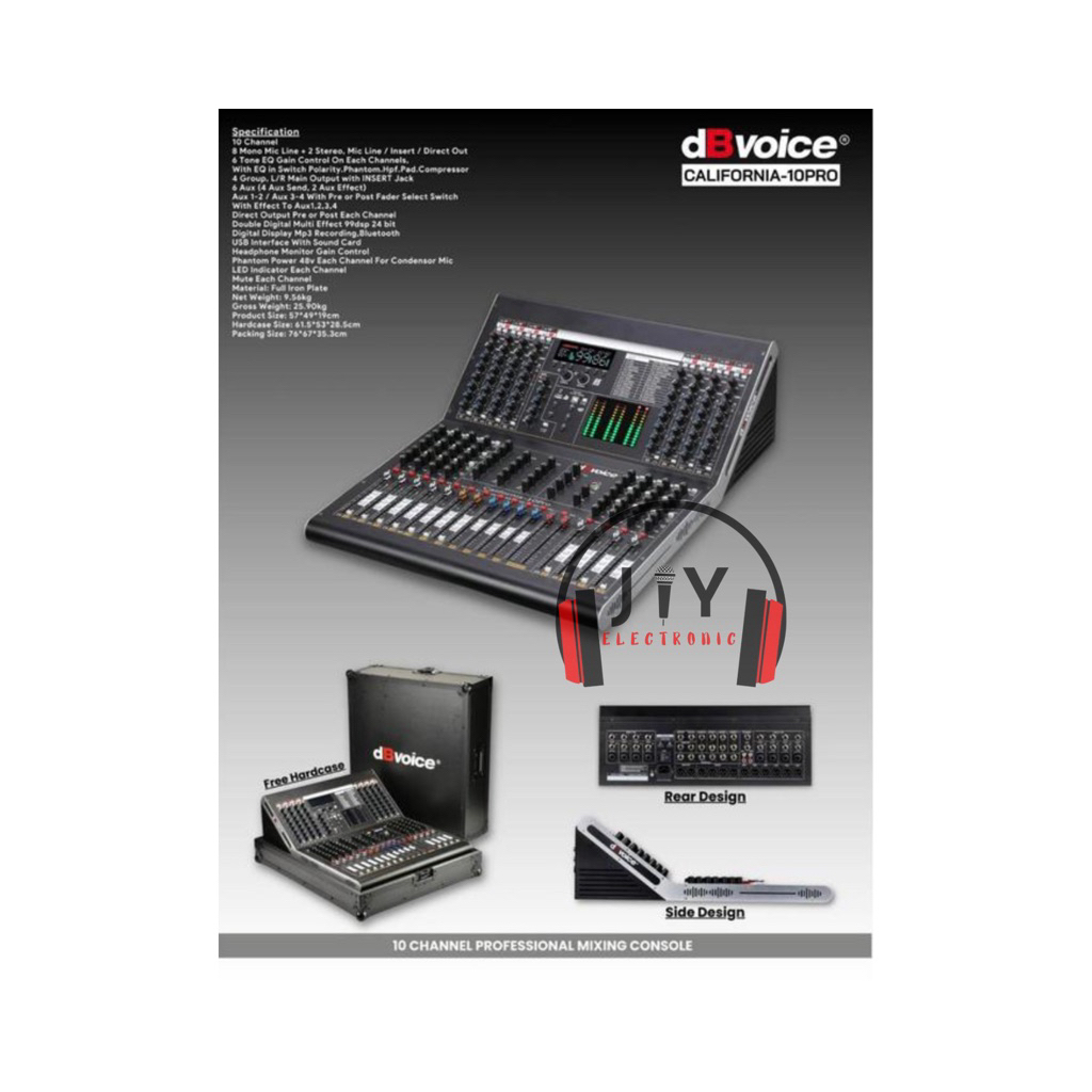 Audio Mixer DB Voice DBVoice 10 Channel California-10Pro California 10Pro California 10 Pro