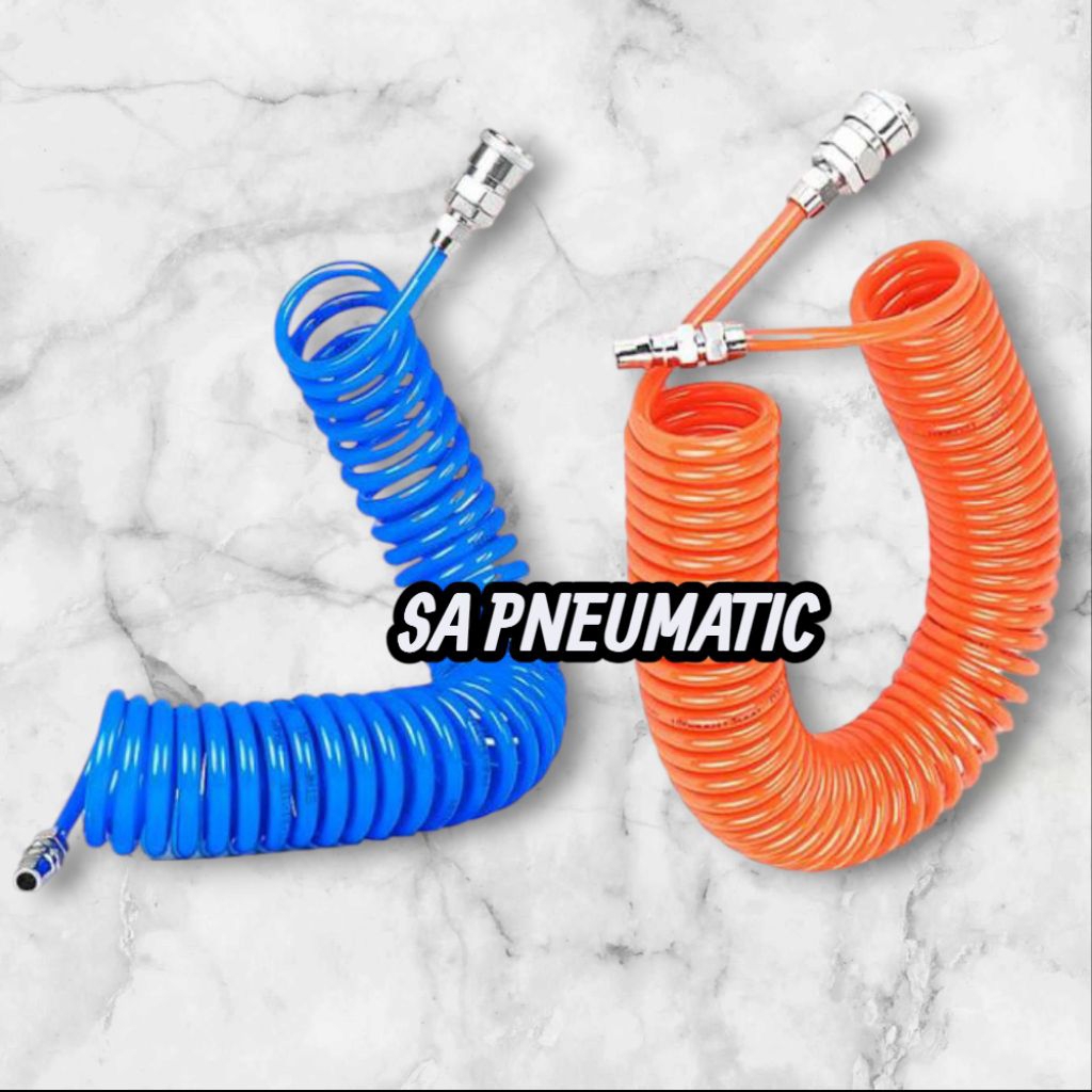 Selang Angin Spiral Kompresor 8×5 Oren