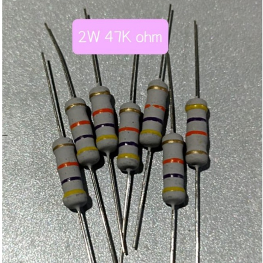 10BUAH RESISTOR 2WATT 47K OHM 2 WATT 47KOHM 2W 47K OHN