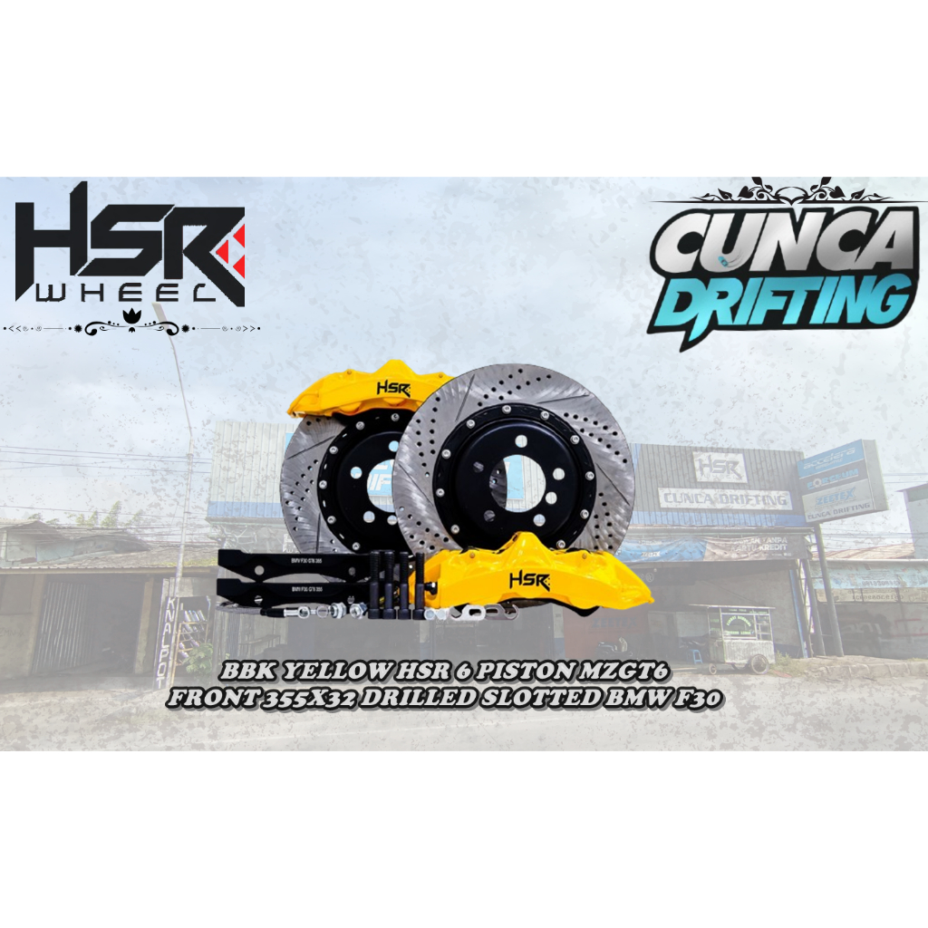 BBK (BIG BRAKE KIT) HSR YELLOW 6 PISTON UNTUK MOBIL BMW F30