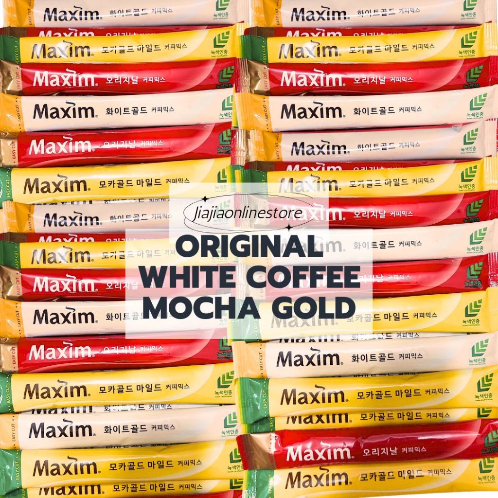 

Maxim Coffee Korea Mocha Gold Yellow/Original Red/White Coffee Kopi Maxim Kopi Korea