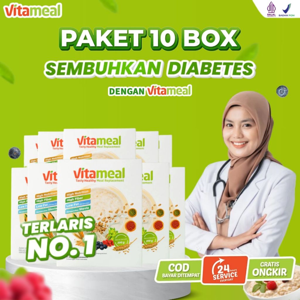 

VITAMEAL PAKET SEHAT 10 BOX - Sereal Pengganti Nasi Sarapan Pagi Lebih Berenergi Rendah Kalori