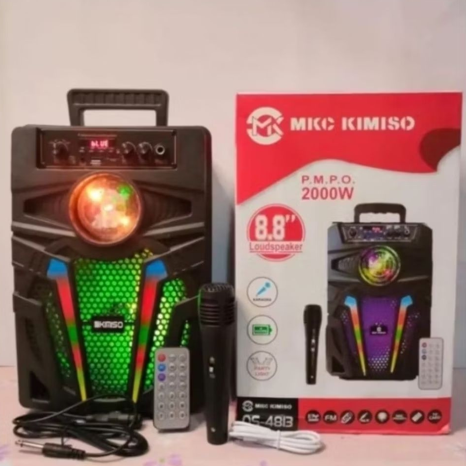 SPEAKER BLUETOOTH MKC KIMISO PORTABLE 4813, 8.8 inch FREE MIC