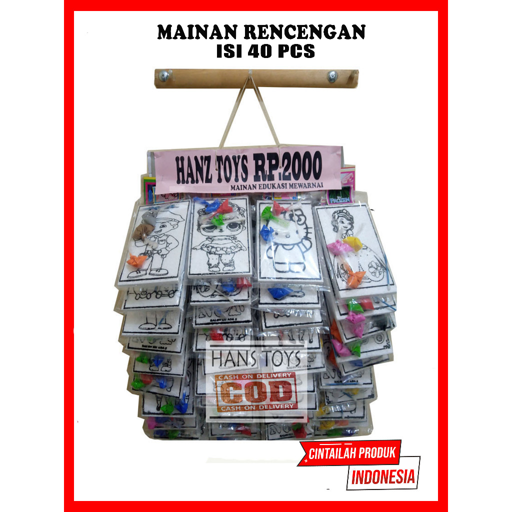 

Mainan Rencengan Styrofoam Lukis mini dan patung mewarnai