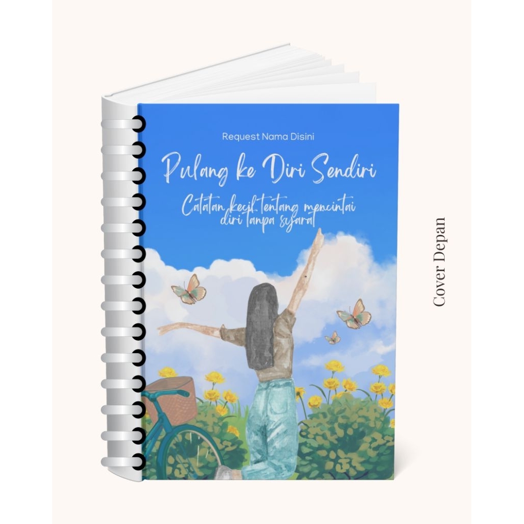 

Notebook A5 Pulang ke Diri Sendiri – Catatan Self Healing & Cinta Diri – Bisa Custom Nama