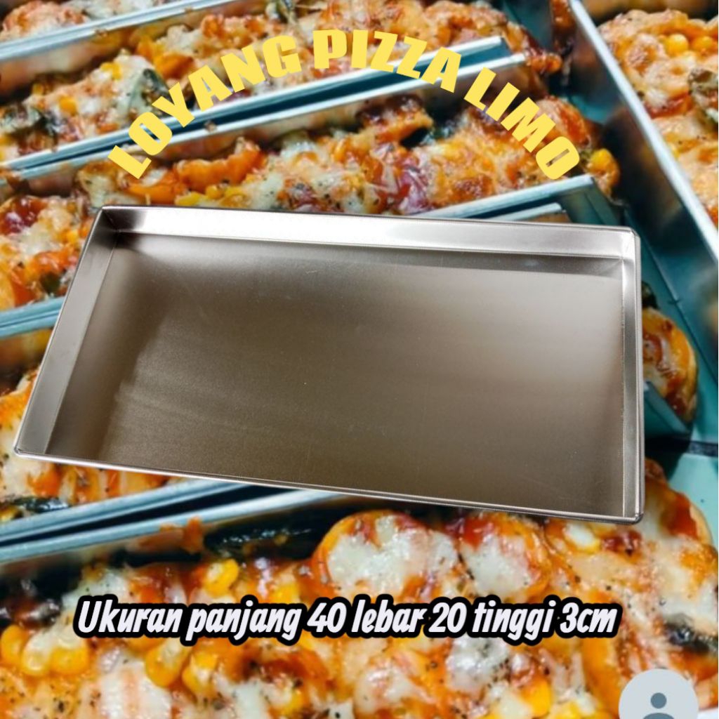 TERLARIS LOYANG PIZZA LIMO UKURAN 40×20×3CM FULL ALUMUNIUM TEBAL