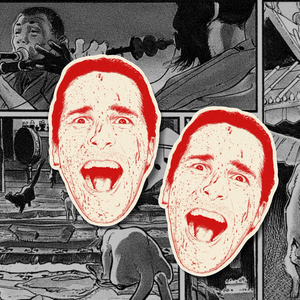 

buxo - AMERICAN PSYCHO vinyl sticker / sticker film movie series lucu joke stiker laptop helm koper tumbler waterproof aesthetic y2k