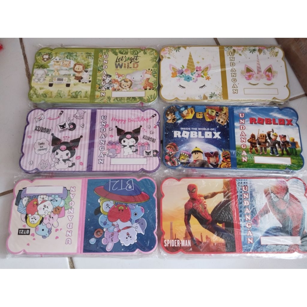 Kartu Undangan Ulang Tahun Anak Isi 30 Pcs / Kartu Undangan Ulang Tahun Anak Isi 30Pcs / Undangan Ul