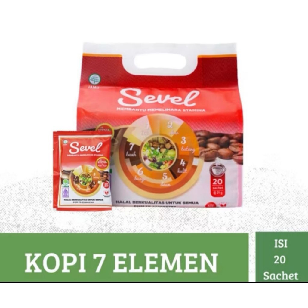 

Sevel Kopi 7 Elemen isi 20 sachet HNI