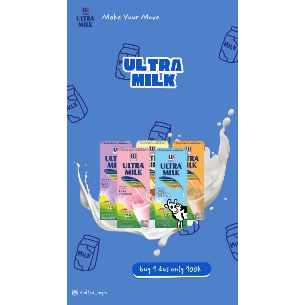 

Ultra Milk Susu UHT Kotak 200ml – Paket Hemat 1 Dus (Isi 24 Kotak)