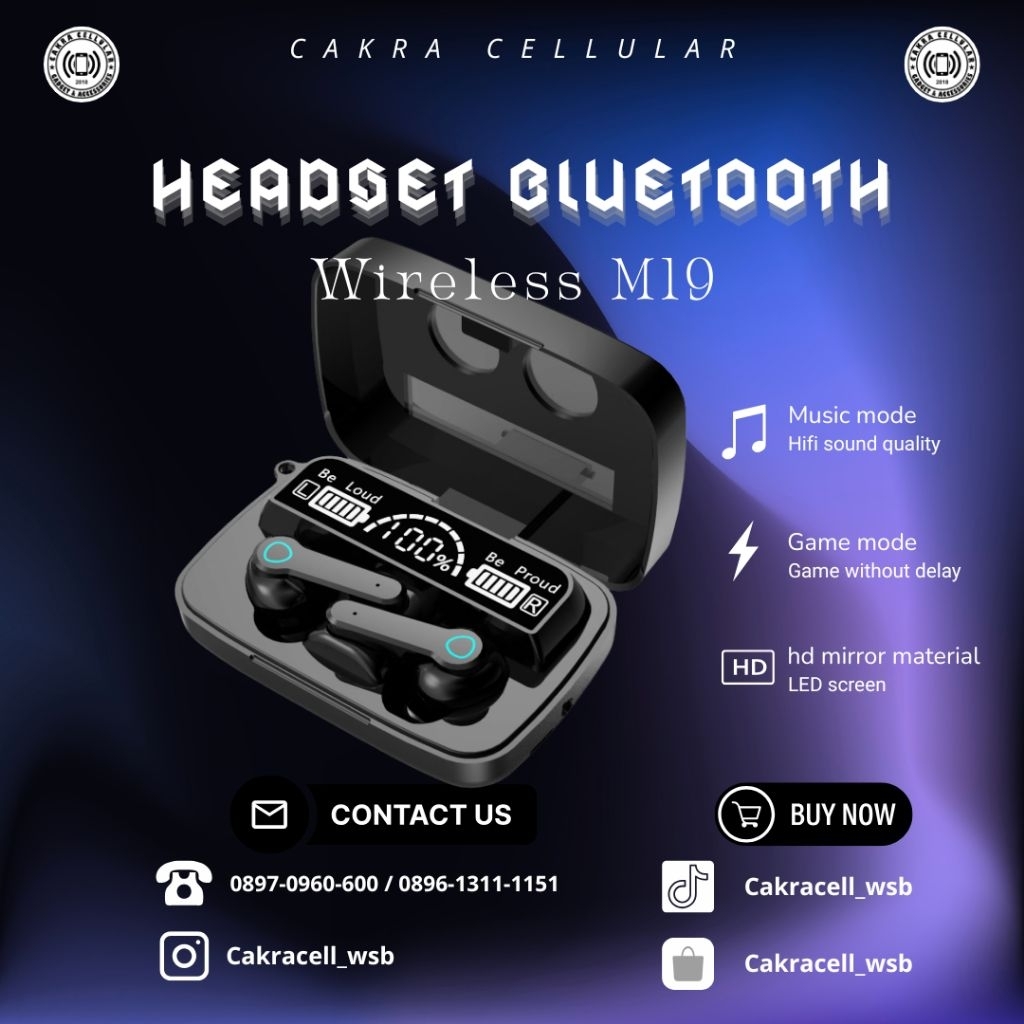 HF BT M19/Headset TWS M19