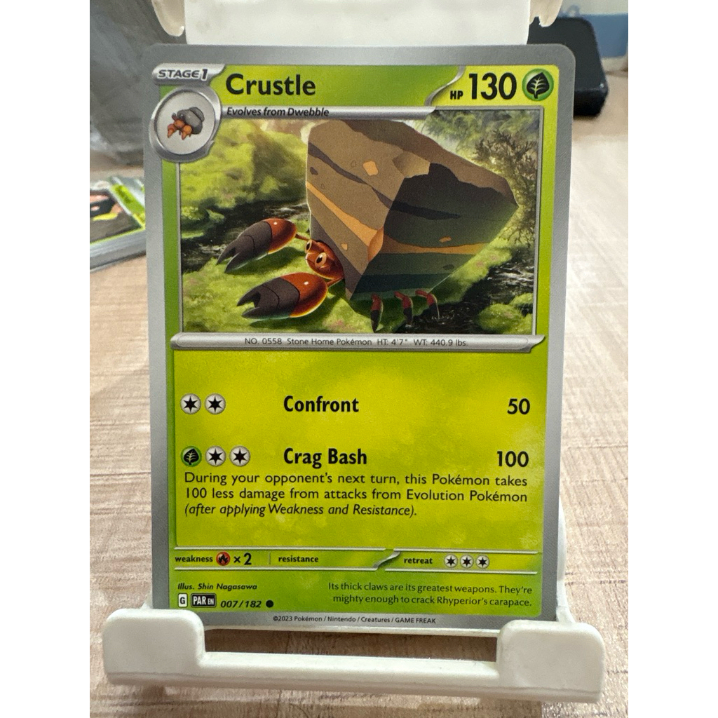 kartu pokemon original crustle par 007/182