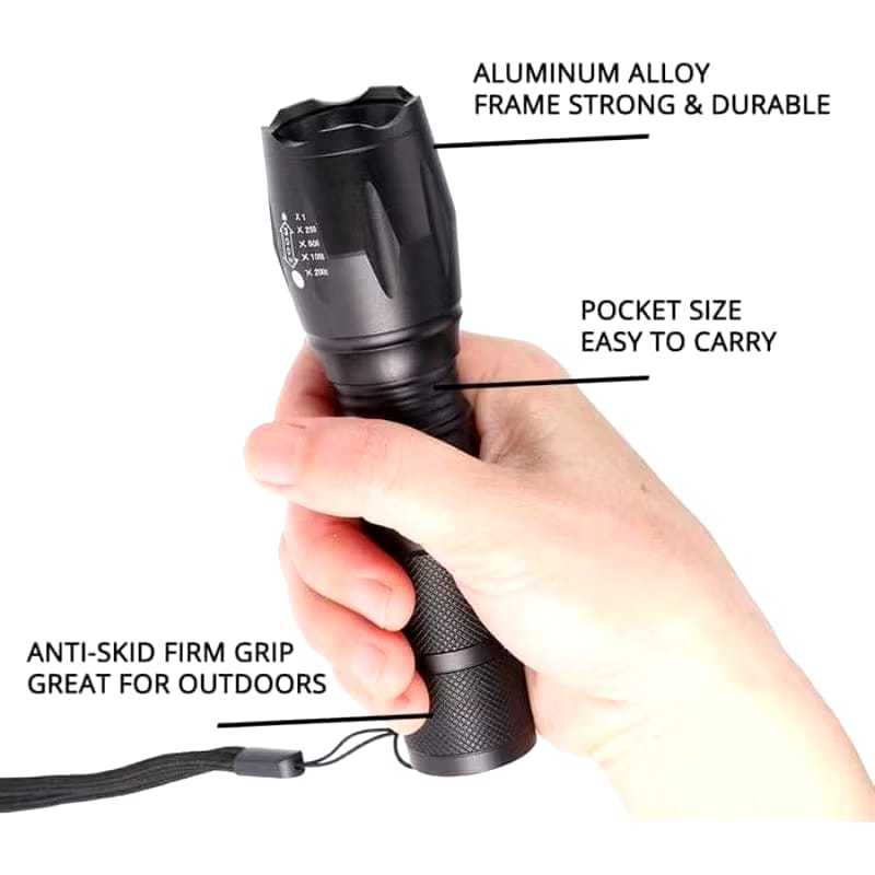 Senter Zoom Super Terang  Senter Tactical Terlaris (YM)