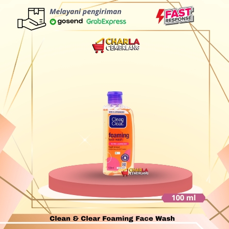 Clean & Clear Foaming Face Wash 100 mL - Sabun Cuci Muka Pembersih Wajah / Clean and Clear
