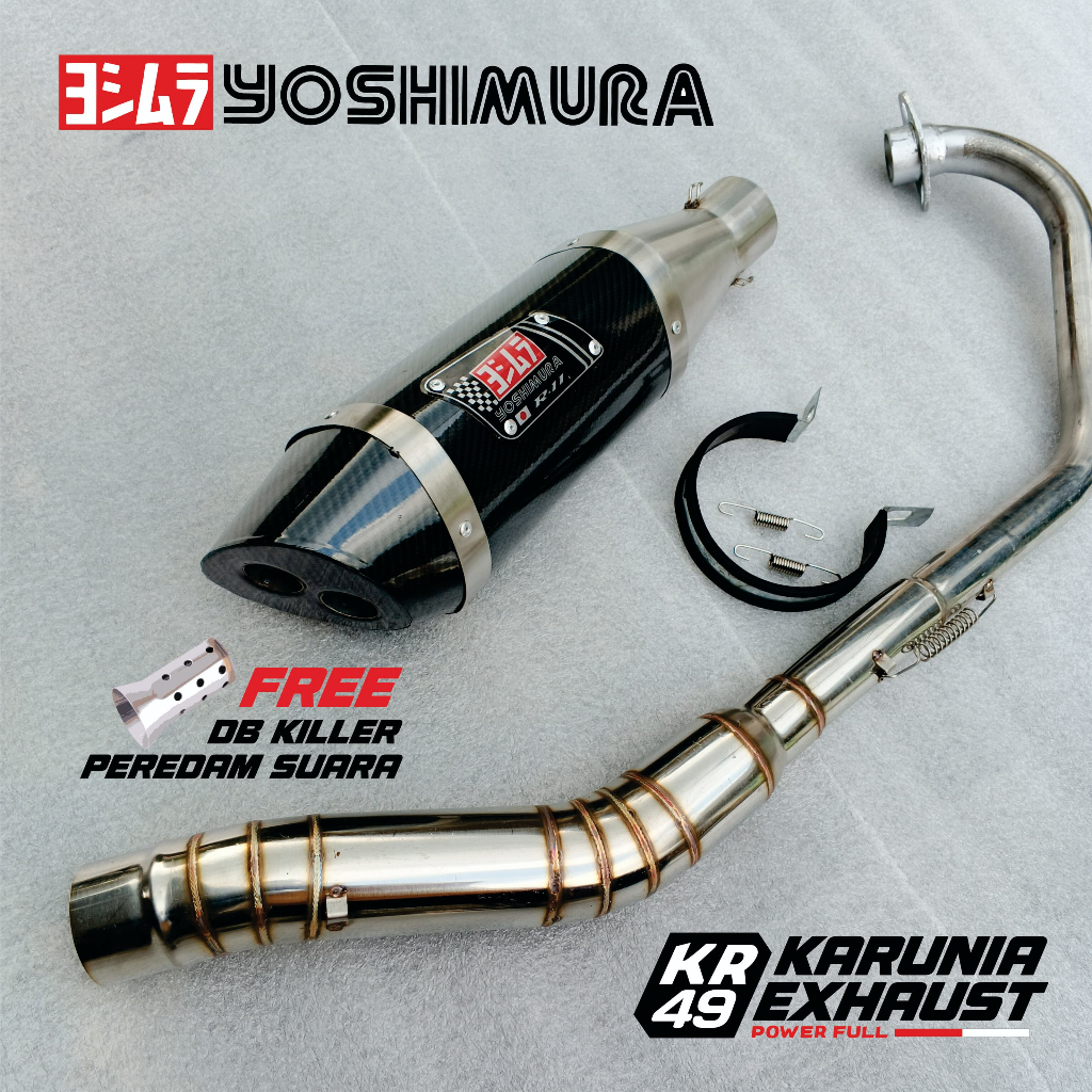 Knalpot Racing Yoshimura R11 bass adem Vixion fu Sonic CBR Vixion old Megapro R15 MX king