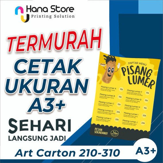 

CETAK A3+ SEHARI JADI / PRINT POSTER / PRINT ART PAPER