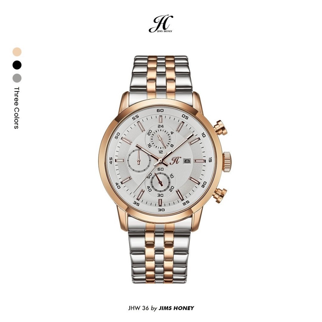 JIMS HONEY JHW 36 Jam Tangan Pria Cowok Stainless Elegan Watches