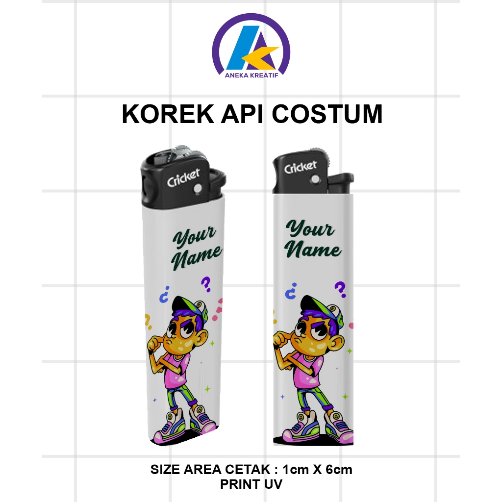 Korek Api Gas Custom Print UV | Mancis Custom Print UV | Korek Api Custom Desain Sendiri – Print UV 