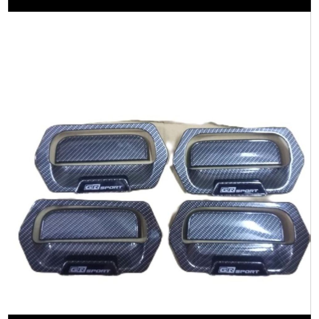 Outer handle pintu mobil agya ayla carbon tulisan GRSPORT