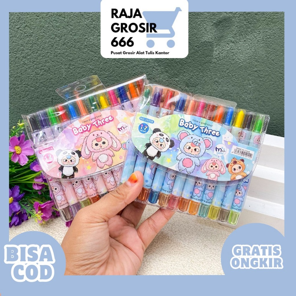 

KRAYON TWIST MINI BABY THREE ISI 12 PCS KR-1982 / Crayon Putar isi 12 crayon mini pop mart / Alat mewarnai krayon pensil warna pewarna 12 pcs / krayon putar lucu anak sekolah mewarnai menggambar